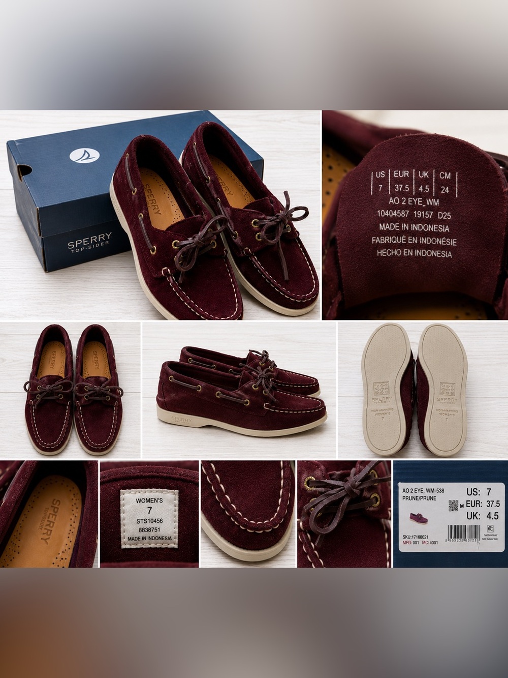 SperryWomen’s Boat Shoe in Prune Suede